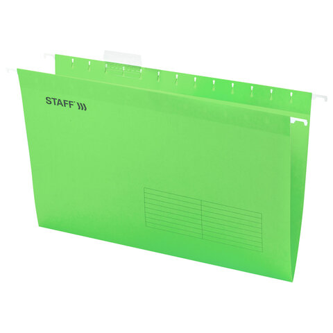 Подвесные папки A4/Foolscap (404х240 мм) до 80 л., КОМПЛЕКТ 10 шт., картон, STAFF