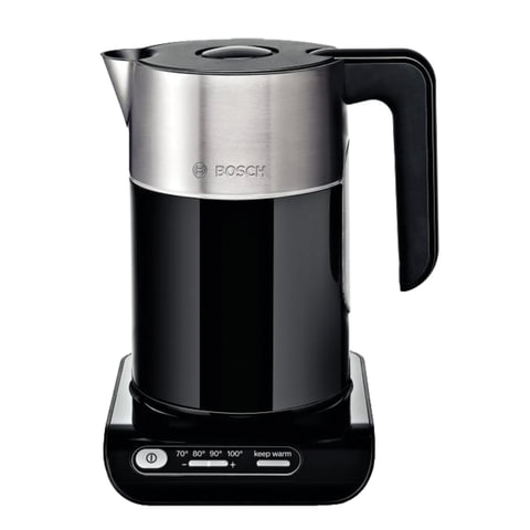 Чайник BOSCH TWK8613P, 1,5 л, 2400 Вт, закрытый нагревательный элемент, нержавеющая сталь