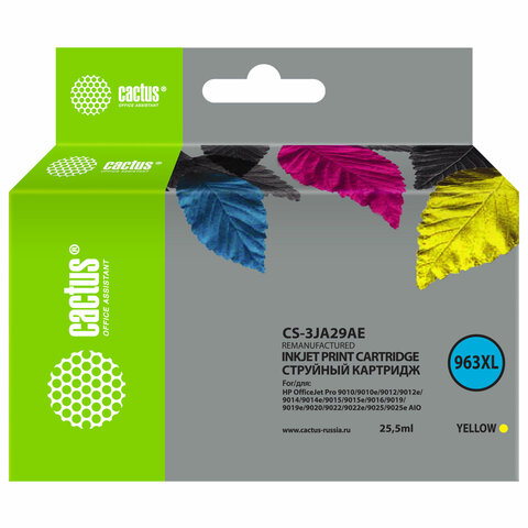 Картридж струйный CACTUS (CS-3JA29AE) для HP OfficeJet Pro 9010/9010e/9012/9014