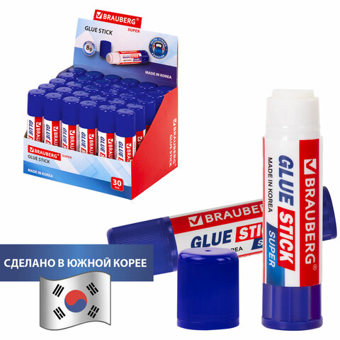 Клей-карандаш BRAUBERG SUPER, 8 г, ЮЖНАЯ КОРЕЯ