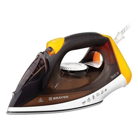 Утюг BRAYER BR4003, 2400 Вт, керамическое покрытие, самоочистка, антикапля, антинакипь, автоотключение