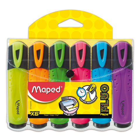 Набор текстовыделителей MAPED (Франция) 6 шт., 