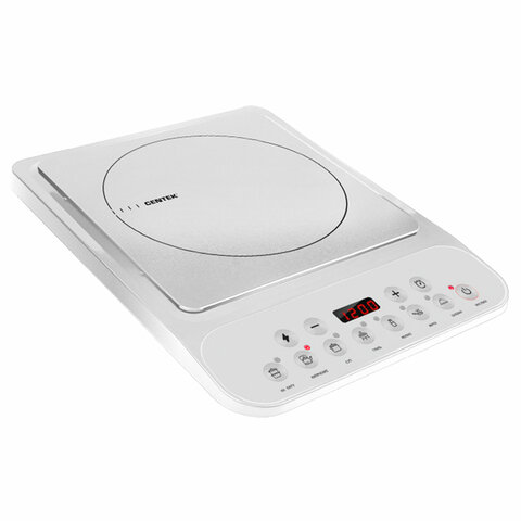 Настольная индукционная плита CENTEK CT-1517, 2000 Вт, 7 программ, электронное управление, CT-1517 White