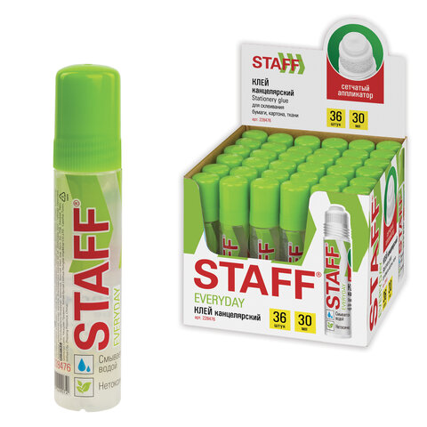 Клей канцелярский STAFF EVERYDAY мл, сетчатый аппликатор