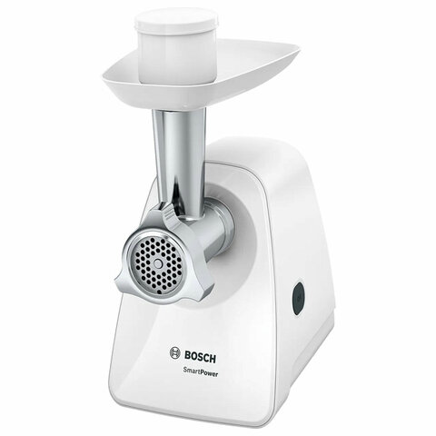 Мясорубка BOSCH MFW2500W, 1500 Вт, производительность 1,7 кг/мин, металлический шнек, пластик