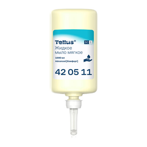 Картридж с жидким мылом одноразовый Tellus/TORK (Система S1) Advanced, 1 л, мягкое