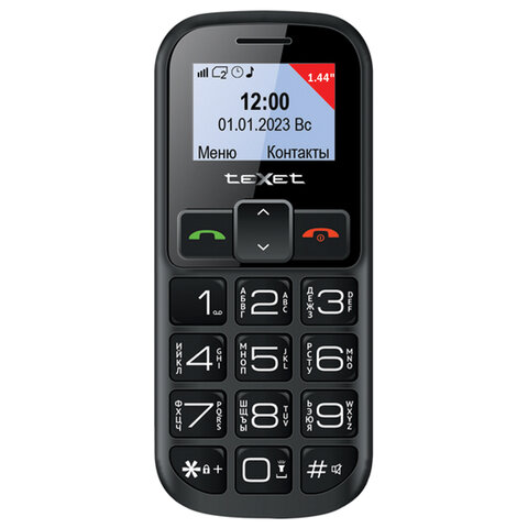 Телефон мобильный TEXET TM-B322, 2 SIM, 1,44
