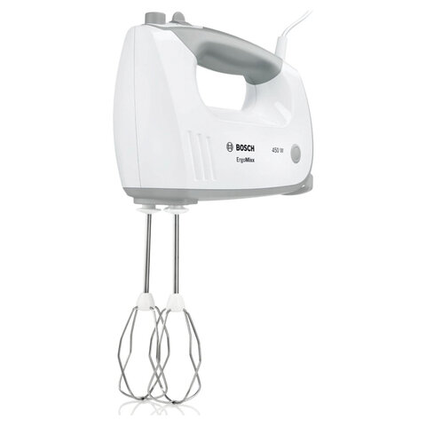 Миксер BOSCH MFQ 36480, 450 Вт, 5 скоростей, 6 насадок, стакан, MFQ36480