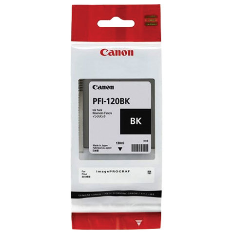 Картридж струйный CANON (PFI-120BK) для imagePROGRAF TM-200/205/300/305, мл, оригинальный, 2885C001