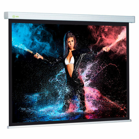 Экран Cactus Wallscreen CS-PSW-180x180, 180x180 см, 1:1, настенно-потолочный