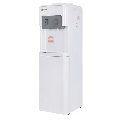 Кулер для воды SONNEN FSC-02AC, напольный, НАГРЕВ/ОХЛАЖДЕНИЕ КОМПРЕССОР, шкаф, 2 крана