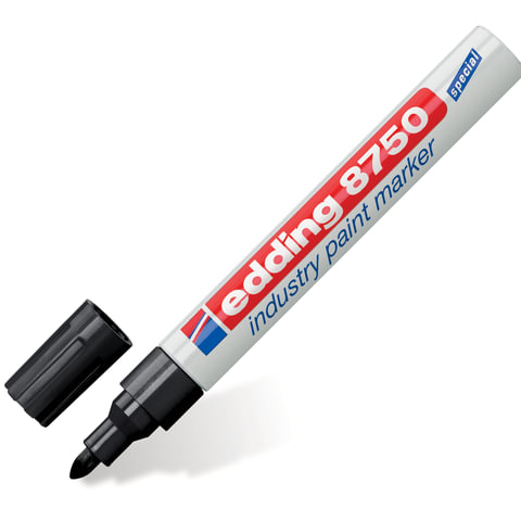 Маркер-краска лаковый (paint marker) EDDING 8750, 2-4 мм, круглый наконечник, алюминиевый корпус, E-8750/1