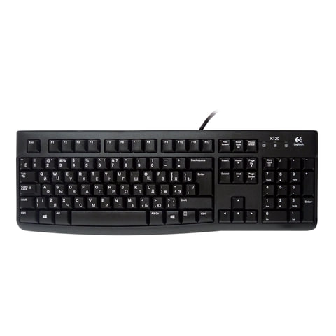 Клавиатура проводная LOGITECH K120, USB, 104 клавиши