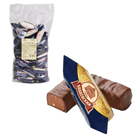 Конфеты шоколадные БАБАЕВСКИЙ с дробленым миндалем и вафельной крошкой, г, пакет, ББ12279