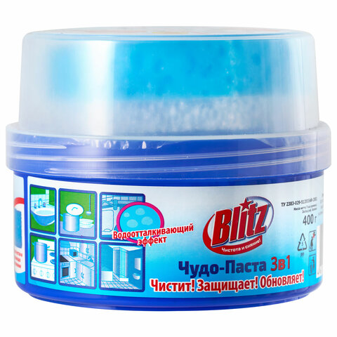 Паста чистящая универсальная с губкой г, BLITZ
