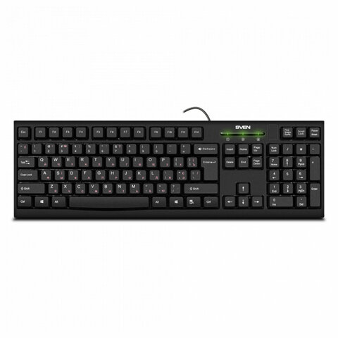Клавиатура проводная SVEN KB-S300, USB, 104 клавиши, SV-015756