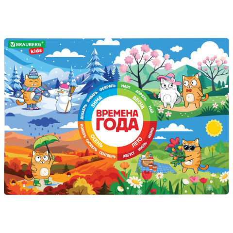 Настольное покрытие BRAUBERG KIDS, А3+, пластик, 46x33 см, 