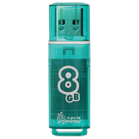 Флеш-диск 8 GB, SMARTBUY Glossy, USB 2.0, SB8GBGS-G