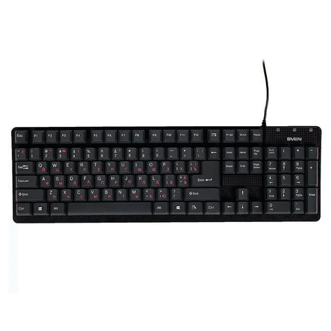 Клавиатура проводная SVEN Standard 301, USB, 104 клавиши, SV-03100301UB