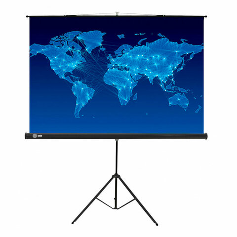 Экран Cactus Triscreen CS-PST-150x150, 150x150 см, 1:1, напольный