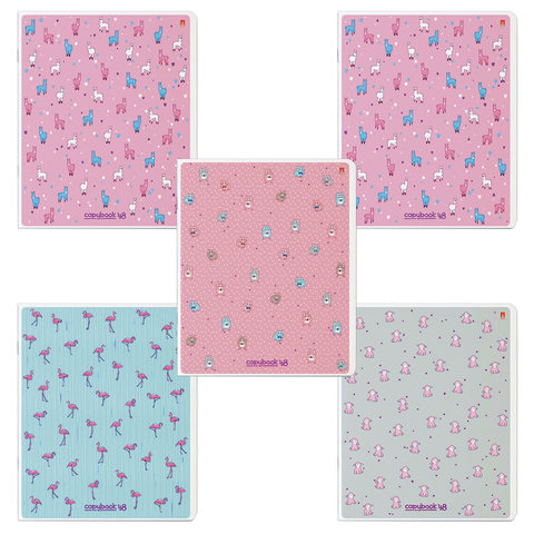 Тетрадь А5 48 л. АЛЬТ скоба, клетка, Soft Touch, фольга, 