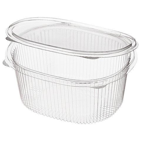 Одноразовый контейнер овальный мл С КРЫШКОЙ ЮП-РКС, КОМПЛЕКТ 420 шт., ПЭТ, ЮУПМ6006