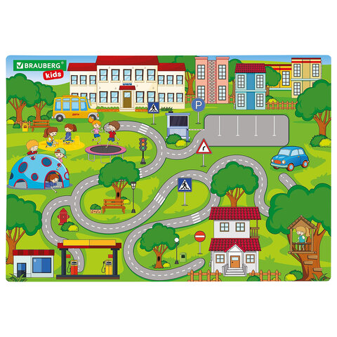 Настольное покрытие BRAUBERG KIDS, А3+, пластик, 46x33 см, 