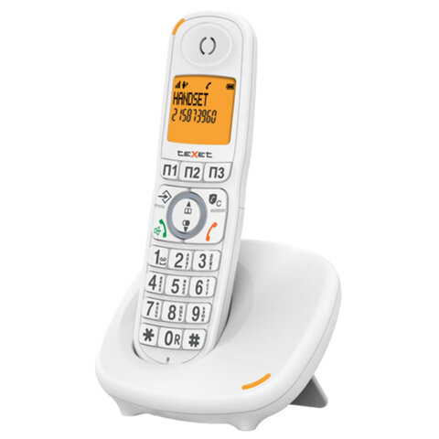 Радиотелефон TEXET TX-D8905A, память 100 номеров, АОН, повтор, спикерфон, часы/будильник