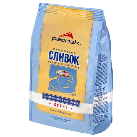 Сливки сухие быстрорастворимые г (~80-85 порций), РАСПАК, гнз001