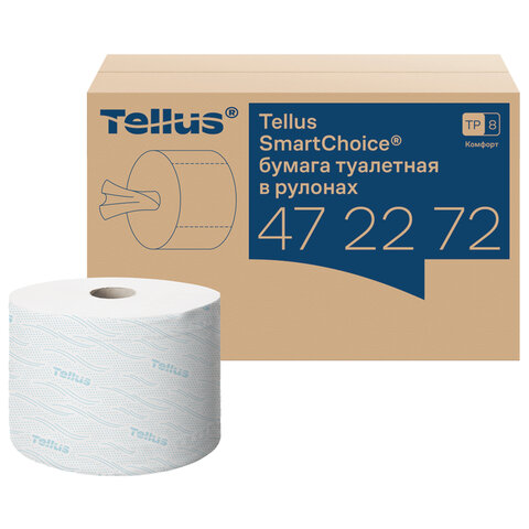 Бумага туалетная 207 м, Tellus/TORK (Система T8) SmartOne, ADVANCED, КОМПЛЕКТ 8 рулонов, 2-слойная