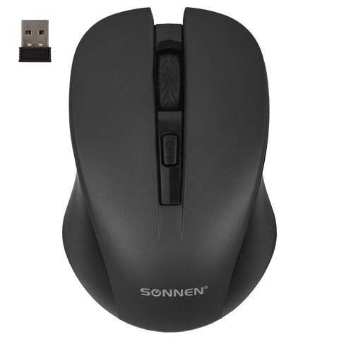 Мышь беспроводная с бесшумным кликом SONNEN V18, USB, 800/1200/1600 dpi, 4 кнопки
