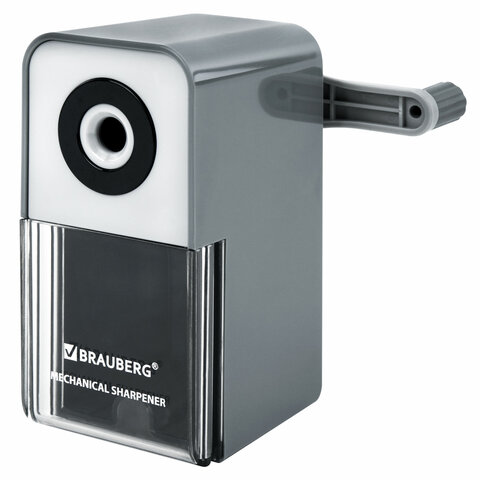 Точилка механическая BRAUBERG CLASSIC, для чернографитных и цветных карандашей, корпус