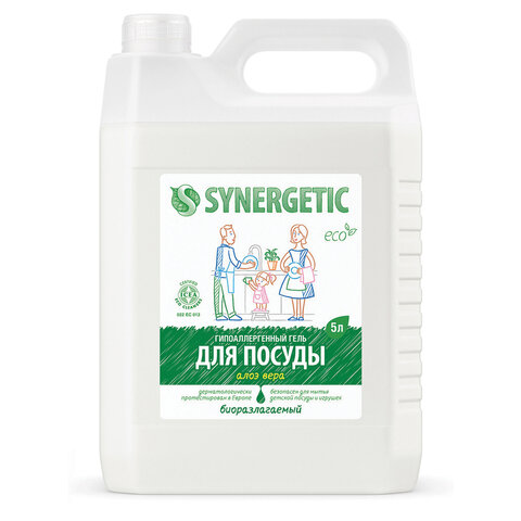 Гель для мытья посуды антибактериальный 5 л, SYNERGETIC 