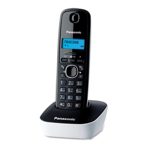 Радиотелефон PANASONIC KX-TG1611RUW, память 50 номеров, АОН, повтор, часы/будильник