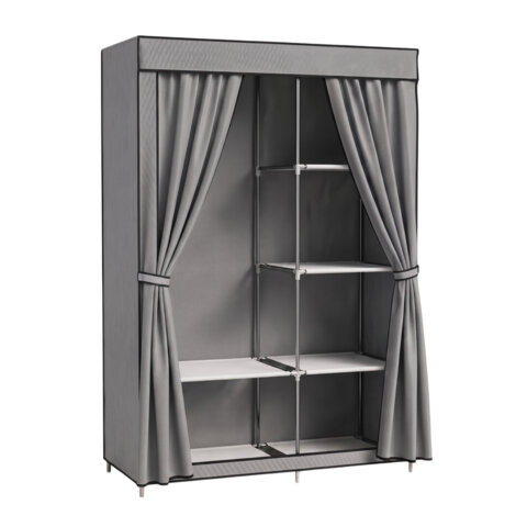 Шкаф для одежды с чехлом BOOMHOUSE (БУМХАУС) WB-001 (В1650хШ1050хГ450 мм), 6 полок, металл/пластик