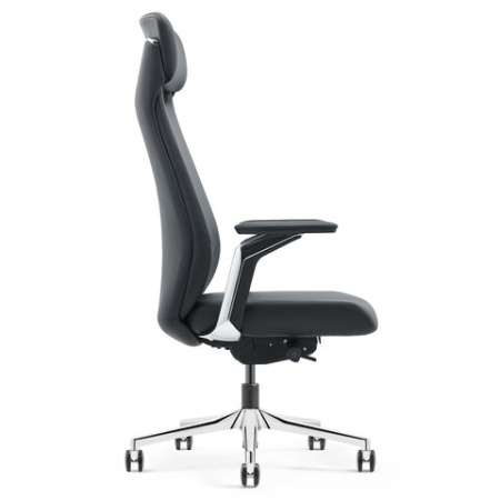 Кресло HAWASAN PREMIUM "X-ONE EX-830", синхромеханизм, алюминий, экокожа, черное, 533239