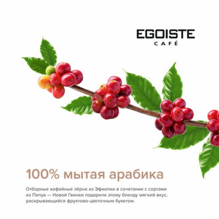 Кофе молотый EGOISTE "Noir" 250 г, арабика 100%, ГЕРМАНИЯ, 2549
