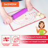 Коврик силиконовый для раскатки/запекания 30х40 см, красный, DASWERK (ДАСВЕРК), 608424
