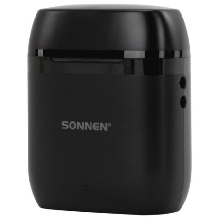 Наушники беспроводные TWS вкладыши с микрофоном, SONNEN EP-BH10B, Bluetooth 5.3, черные, 514122