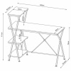 Стол на металлокаркасе BRABIX "LOFT CD-004", 1200х535х1110 мм, 3 полки, цвет
