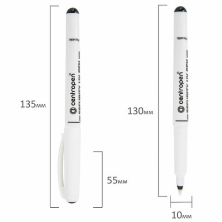 Маркер перманентный ультрафиолетовый CENTROPEN "Security UV", фонарик, 0,6-1 мм, 2699, 6 2699 0201