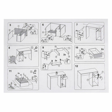 Стол письменный/компьютерный BRABIX "Scandi CD-017", 900х450х750 мм, 2 ящика, белый, 641894, ЦБ013706-1