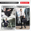 Сумка портфель BRAUBERG CONTROL с отделением для ноутбука 15,6", 2 отделения, темно-серая, 29х39х11 см, 240398