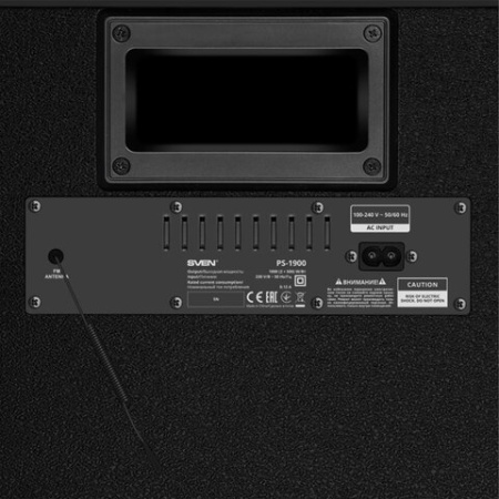 Колонка портативная SVEN PS-1900, 1000 Вт, TWS, Bluetooth, FM, USB, LED-дисплей, черная, SV-022037