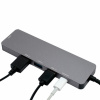 Док-станция GEMBIRD Type-C 5 в 1: 3хUSB3.1, PD100W, HDMI, кабель 17 см, алюминий, UHB-D1