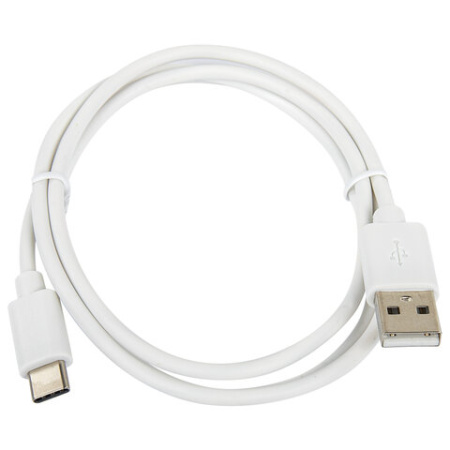 Кабель USB2.0 – Type-C, 1 м, SONNEN, медь, для передачи данных и зарядки, белый, 513558