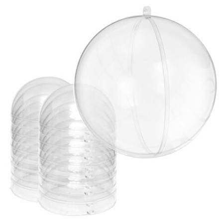 Пластиковые шары для поделок, 8 см, 10 шт., BRAUBERG HOBBY, 665392
