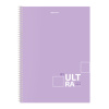 Тетрадь А4, 96 л., BRAUBERG, гребень, клетка, матовая ламинация, "UltraTone" (микс в спайке), 405317