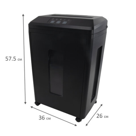 Уничтожитель (шредер) BRAUBERG PROFESSIONAL PS-623n, CD, "HeavyDuty", 7 уровень секретности, 1х2 мм, 6 листов, корзина 23 литра, 532592