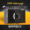 Сейф мебельный BRABIX "SF-230EL", 230х310х250 мм, электронный замок, черный, 291147, S103BR211614